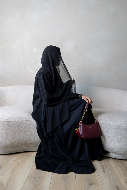 Black Lace Abaya