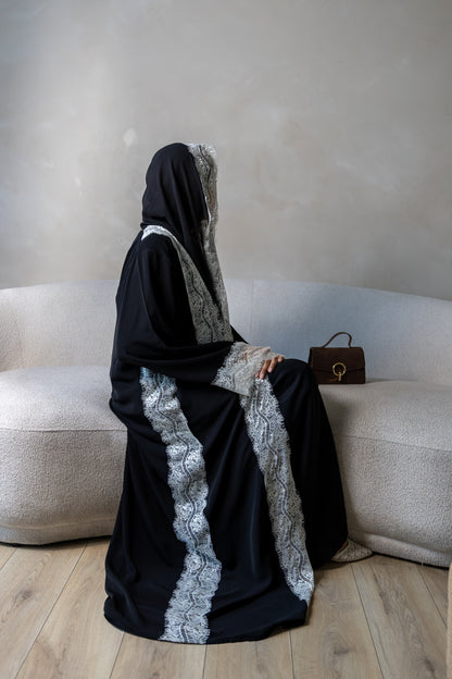 White Lace Abaya