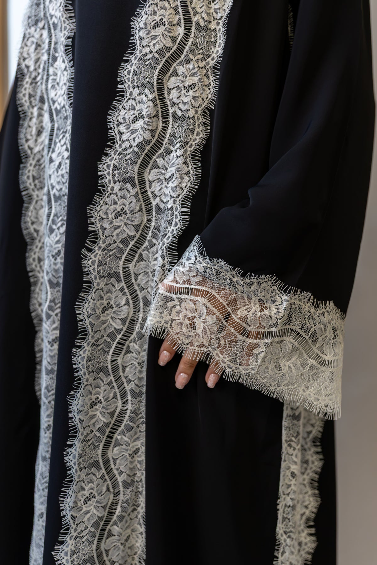 White Lace Abaya